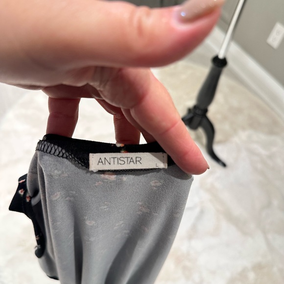 BODYCON Black Mini Floral Maxi Dress Women’s s L Long Length stretchy BY ANISTAR - Picture 4 of 9